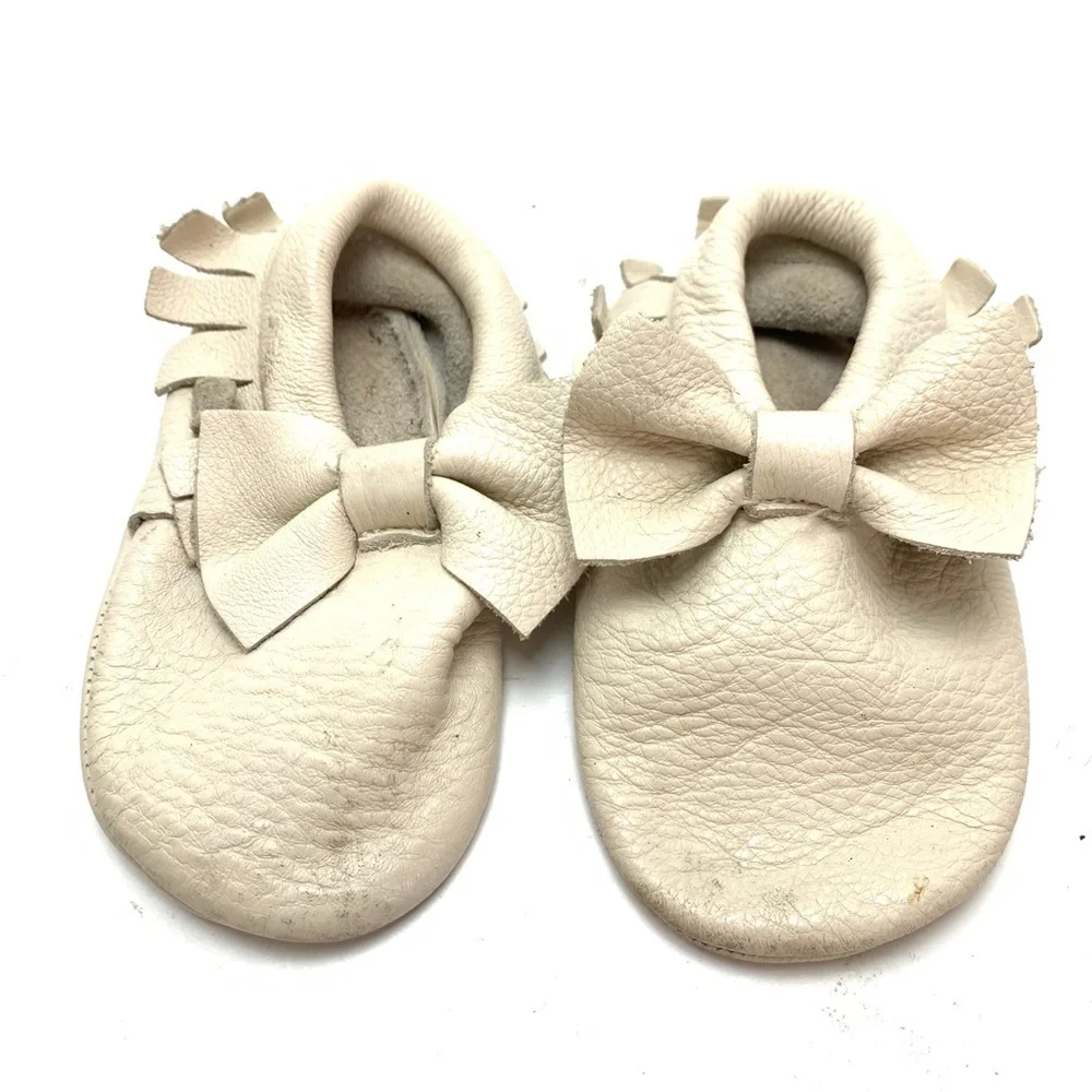 GENUINE LEATHER Soft Baby Moccasins Shoes Slippers